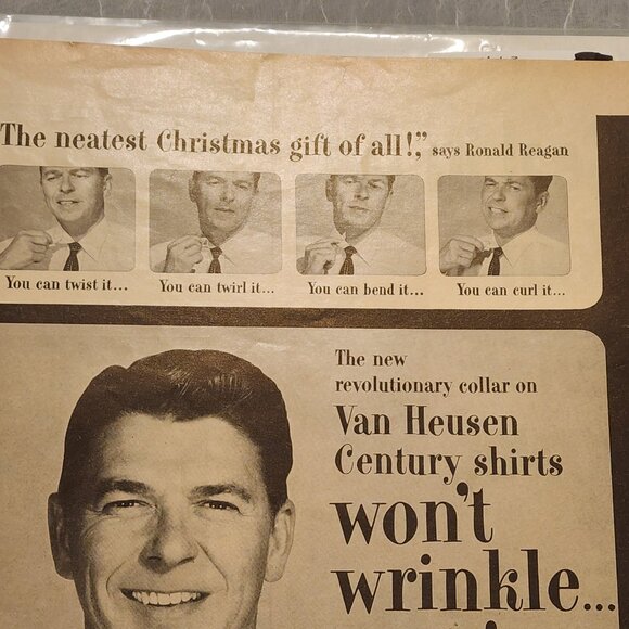 Van Heusen Century Shirts - Ronald Reagan Advertisement - 1953 - Picture 2 of 5